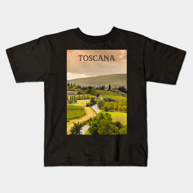 Tuscany View Kids T-Shirt by jeune98